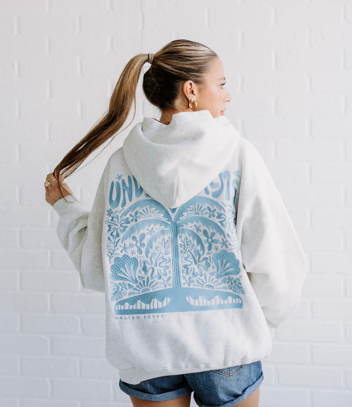 "Under the Palms” Hoodie - Grey