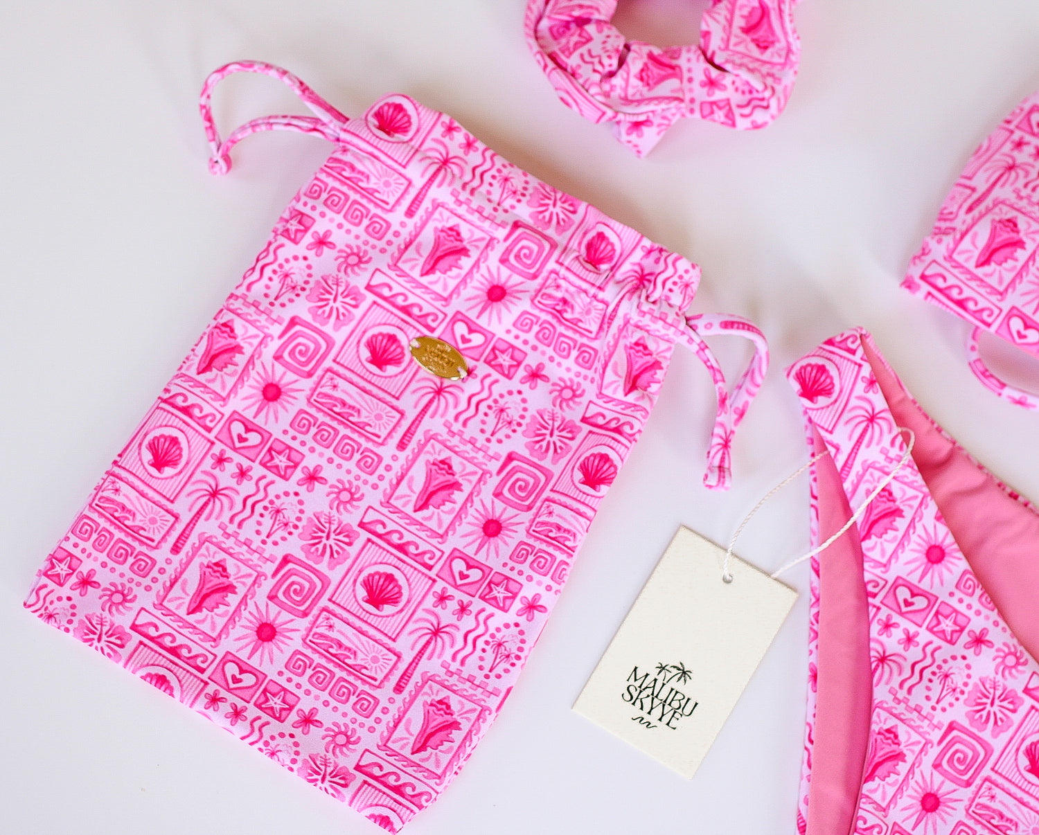 Tropic Reef Bikini Bag -Pink