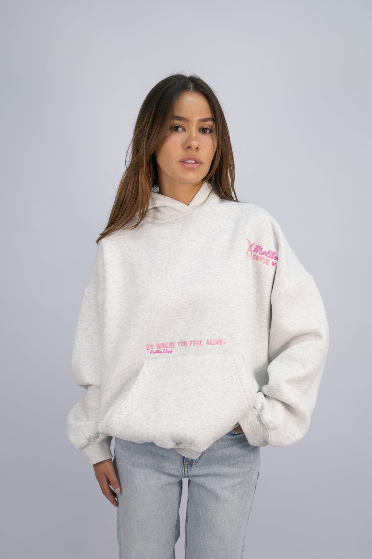 Feel Alive Hoodie - Heather Grey